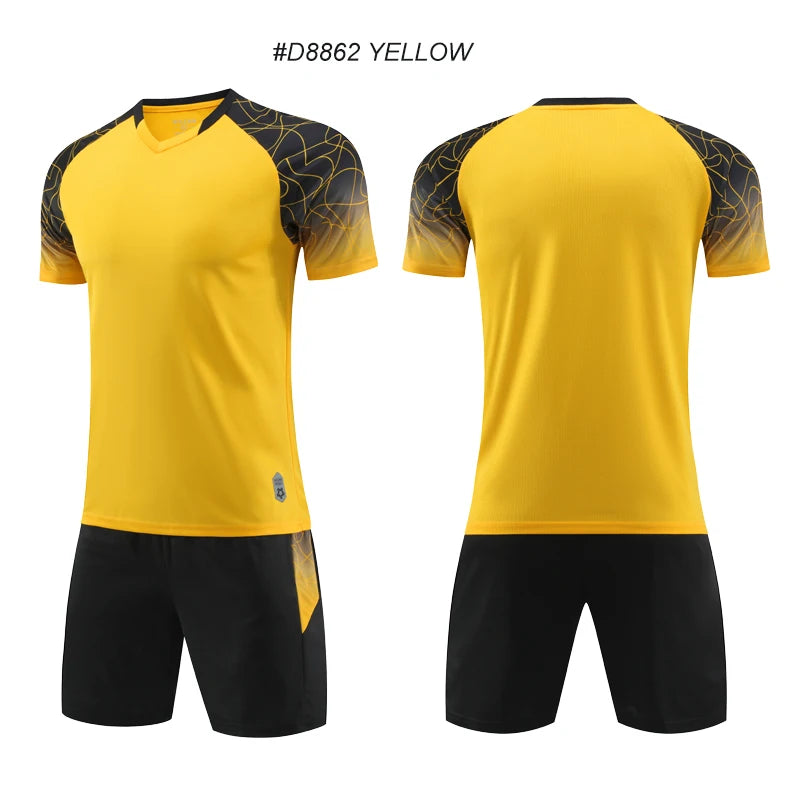 High Quality Men Football Jerseys Wholesale Soccer Clothes Sets Club Team Training Football Uniforms Adult Soccer Jersey D8862