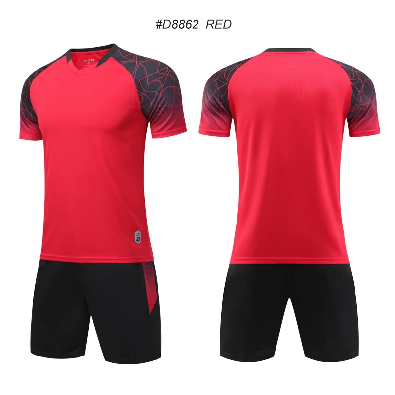 High Quality Men Football Jerseys Wholesale Soccer Clothes Sets Club Team Training Football Uniforms Adult Soccer Jersey D8862