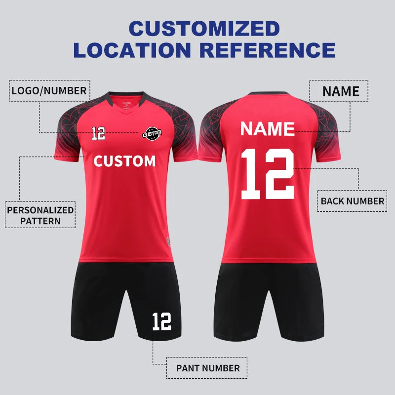 High Quality Men Football Jerseys Wholesale Soccer Clothes Sets Club Team Training Football Uniforms Adult Soccer Jersey D8862