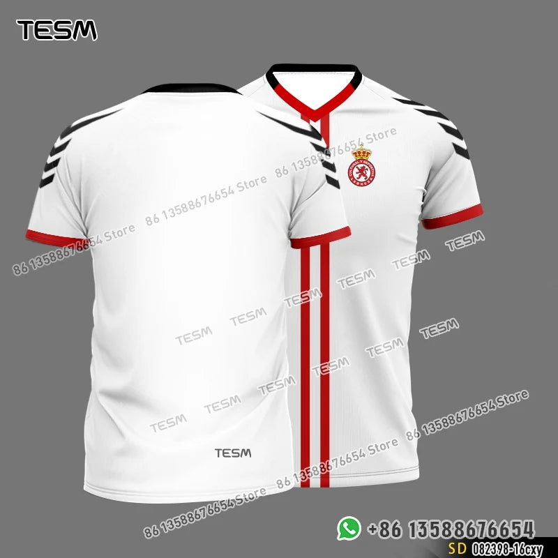 TESM Parent-Child Sports T-Shirts Summer Breathable Short-Sleeved Men Sublimation Printed Jerseys Couple T-Shirts Party Tops