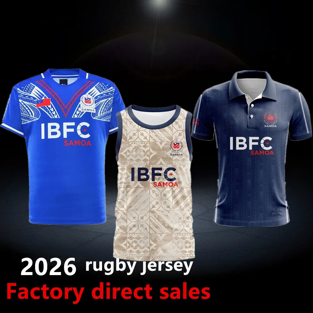 2026 samoa rugby jersey Leisure t-shirt Woman man children youth SAMOA rugby shirt Casual sportswear vest kids Age 3~13