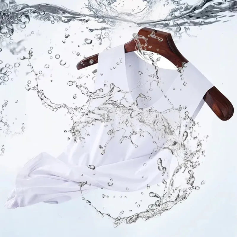 Silk Tank Tops Seamless Mens Vest Sleeveless Sport Bodysuit Vest for Men Clothing Plain Casual Summer Tank Undershirts Cool Gym