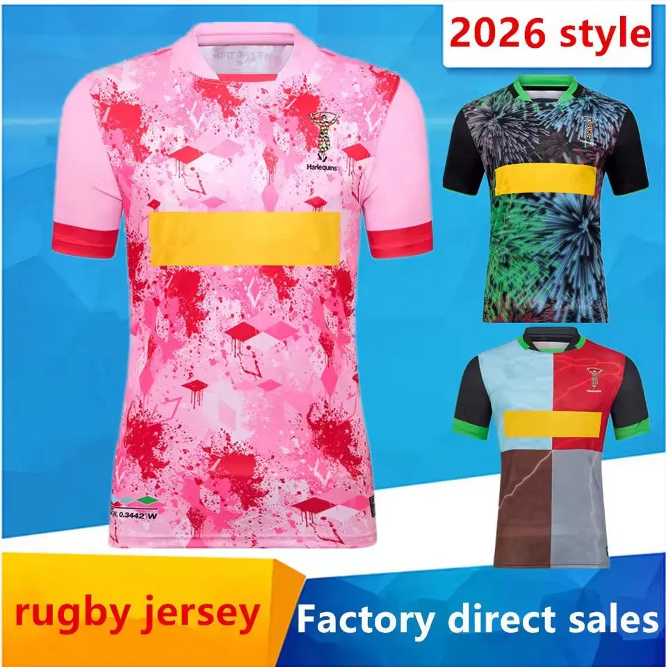 2026 harlequins rugby jersey HARLEQUINS rugby shirt Leisure sports t-shirt