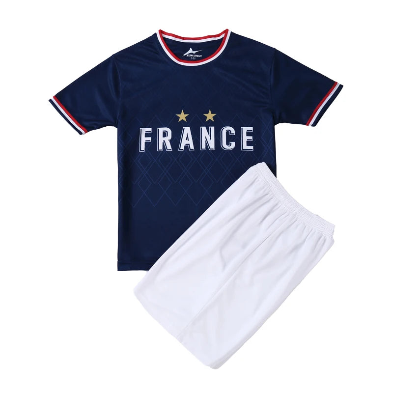 Yingruida Italy Spain Mexico and Brazil Kids Soccer Uniform Fashion & Breathable Polyester Summer Football Kit Child's Gift