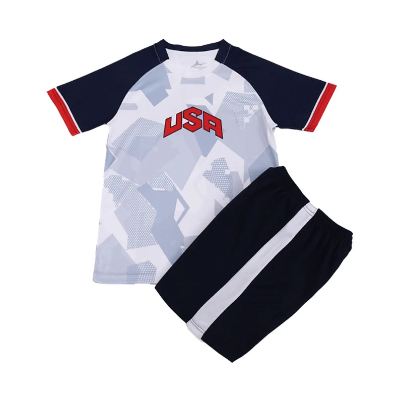 Yingruida Italy Spain Mexico and Brazil Kids Soccer Uniform Fashion & Breathable Polyester Summer Football Kit Child's Gift