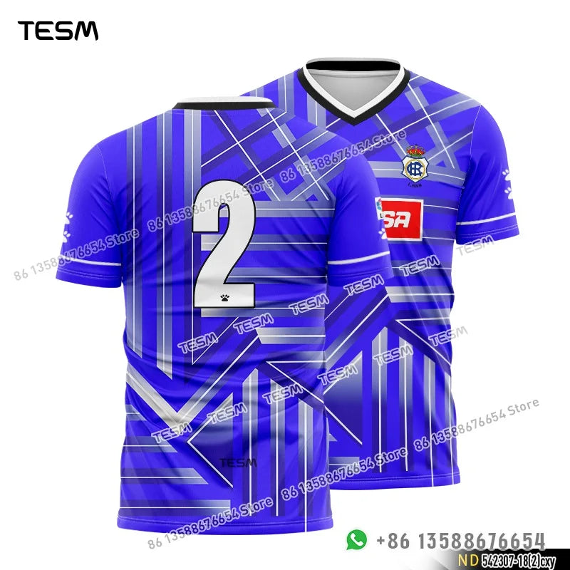 TESM Parent-Child Sports T-Shirts Summer Breathable Short-Sleeved Men Sublimation Printed Jerseys Couple T-Shirts Party Tops
