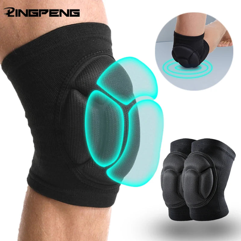 Volleyball Knee Pads for Men Women, Thick Sponge Collision Avoidance Warm, Anti-Slip Knee Sleeve, for Football, Yoga, Dance.