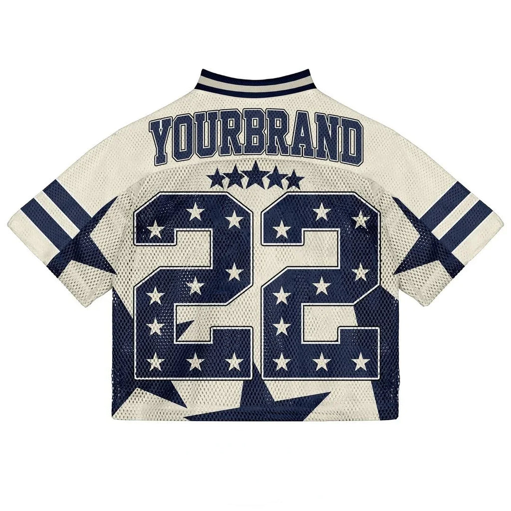 Retro American Harajuku Street Trend Hip-hop Baseball Sports Short-sleeved Men's Summer Loose Mesh T-shirt Printed Couple Tops