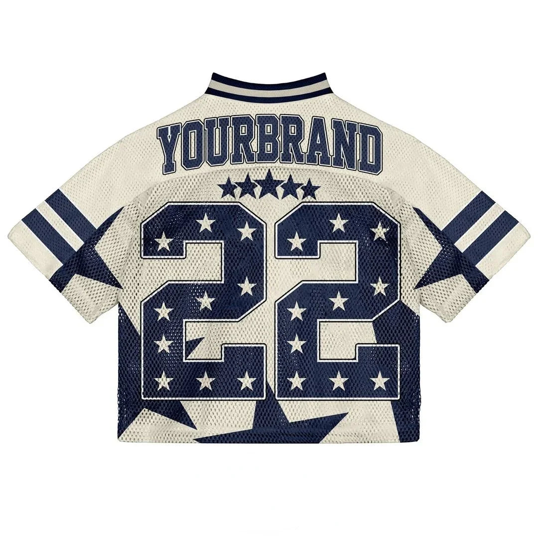 Retro American Harajuku Street Trend Hip-hop Baseball Sports Short-sleeved Men's Summer Loose Mesh T-shirt Printed Couple Tops