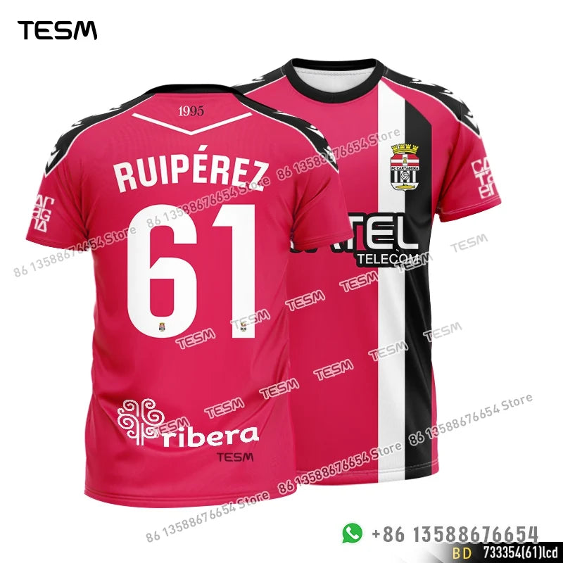 TESM Parent-Child Sports T-Shirts Summer Breathable Short-Sleeved Men Sublimation Printed Jerseys Couple T-Shirts Party Tops