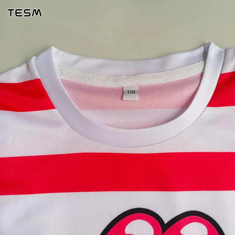 TESM Parent-Child Sports T-Shirts Summer Breathable Short-Sleeved Men Sublimation Printed Jerseys Couple T-Shirts Party Tops