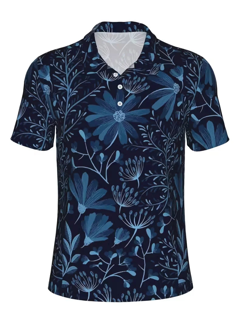 Fashionable 3D men's polo shirt short sleeved summer men's top fashionable men's clothing casual men's clothing