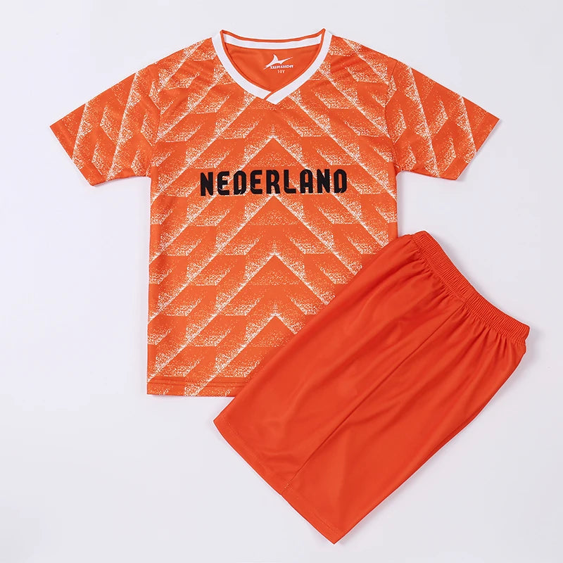Yingruida Italy Spain Mexico and Brazil Kids Soccer Uniform Fashion & Breathable Polyester Summer Football Kit Child's Gift