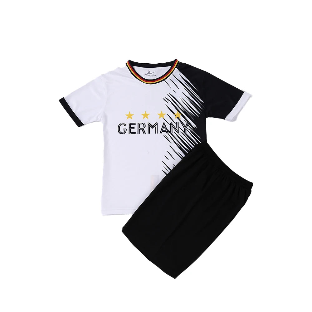 Yingruida Italy Spain Mexico and Brazil Kids Soccer Uniform Fashion & Breathable Polyester Summer Football Kit Child's Gift