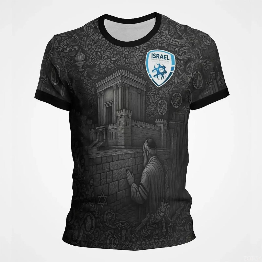 Fashion Israel Flag Football Jersey For Men Summer Trend Short Sleeve 3D Printed T Shirt Cool Streetwear Sports Kids Tees Tops