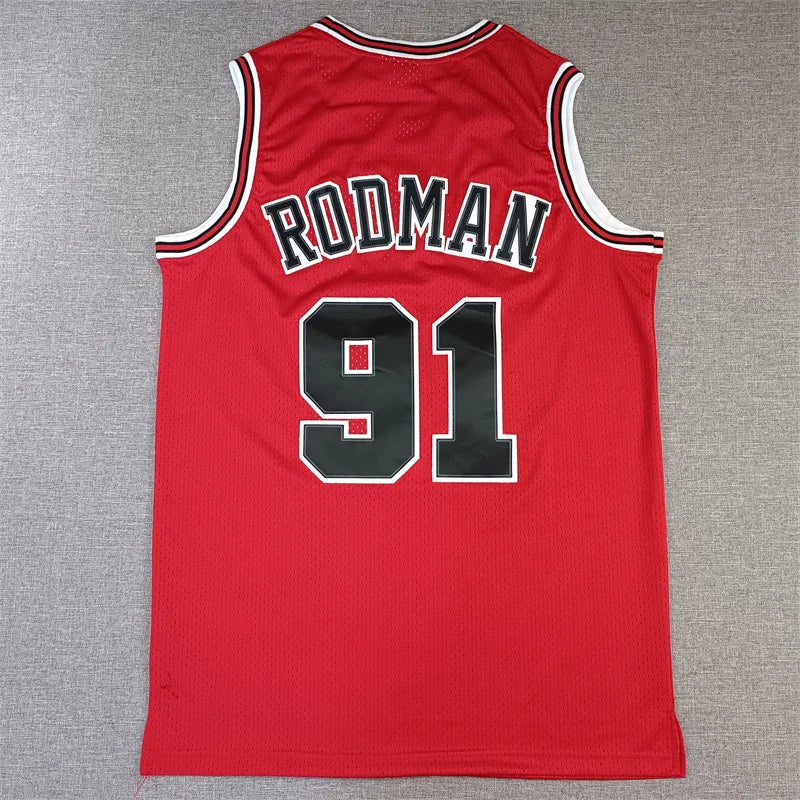 Hot Sale Of The Season New Chicago Basketball Jersey 33# Pippin 91# Rodman 23 Embroidered Basketball Jersey Shorts Men's Poly...