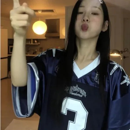 American hip-hop contrasting color splicing mesh loose short-sleeved jersey 3D T-shirt  summer new breathable sports  T-shirt