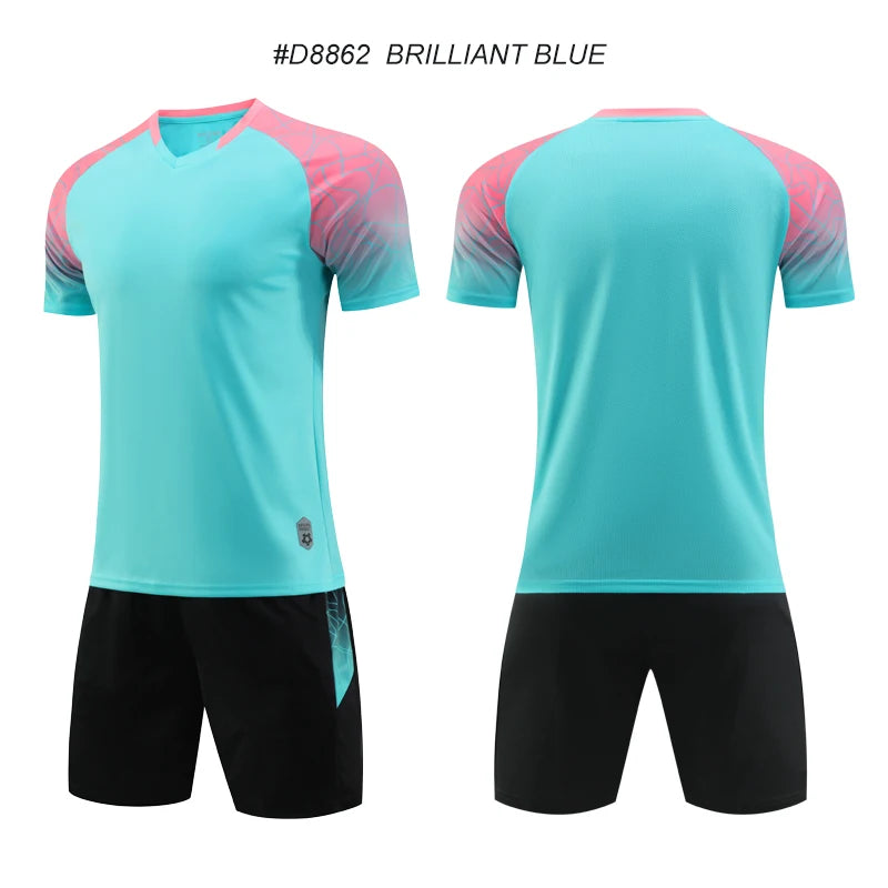 High Quality Men Football Jerseys Wholesale Soccer Clothes Sets Club Team Training Football Uniforms Adult Soccer Jersey D8862