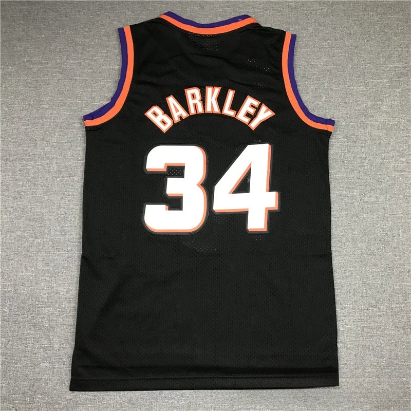 Embroidered Basketball Jersey Number 34 Sun Team Barkley Basketball Uniforms Sportswear Polyester Bamboo Charcoal Fiber
