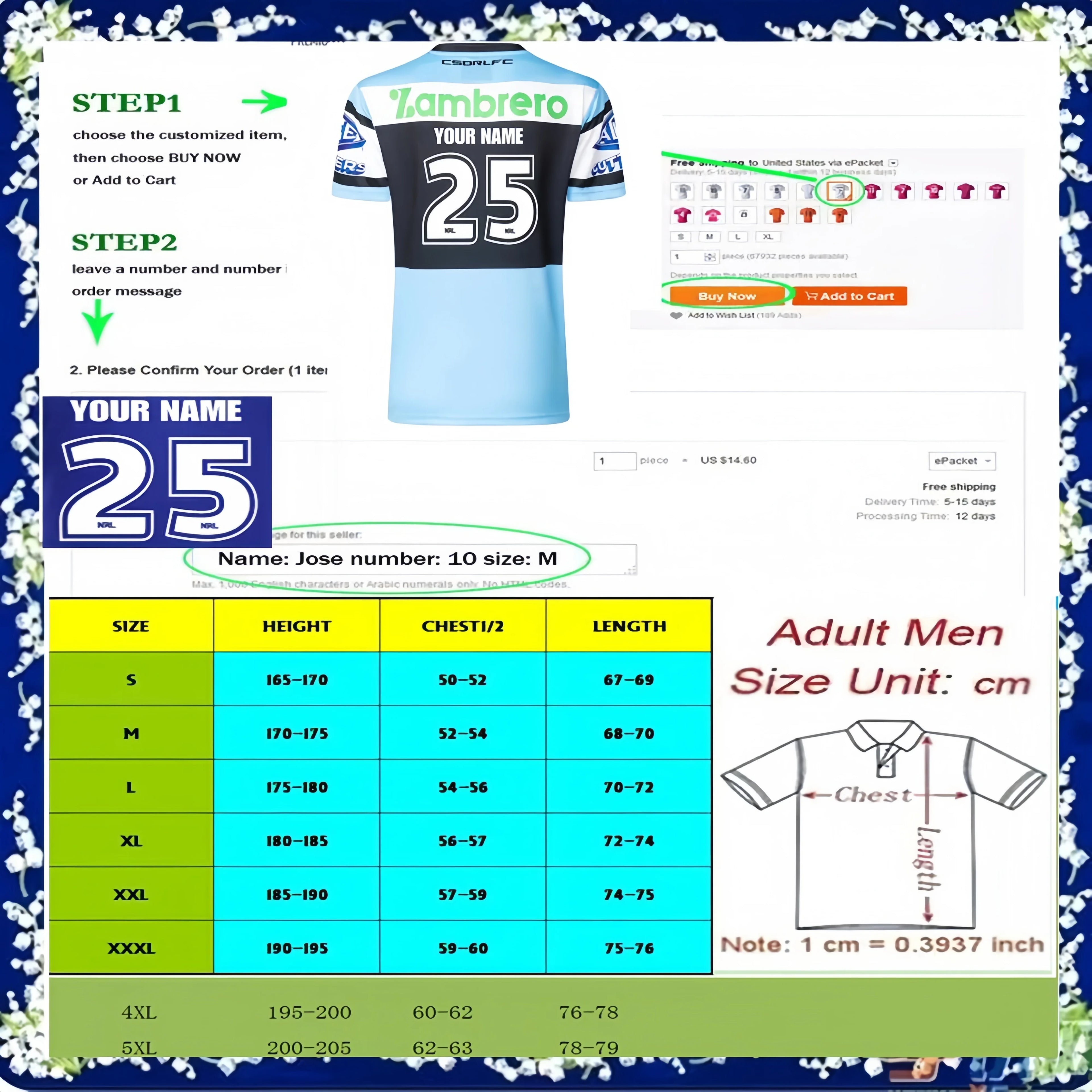 Seahawks 2026 Home Men's Rugby Jersey - Adult Size (Custom Name and Number Print Available)